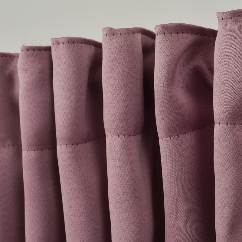Panneaux de rideaux obscurcissants en satin de couleur unie, L 52 po x L 108 po, Rose rose
