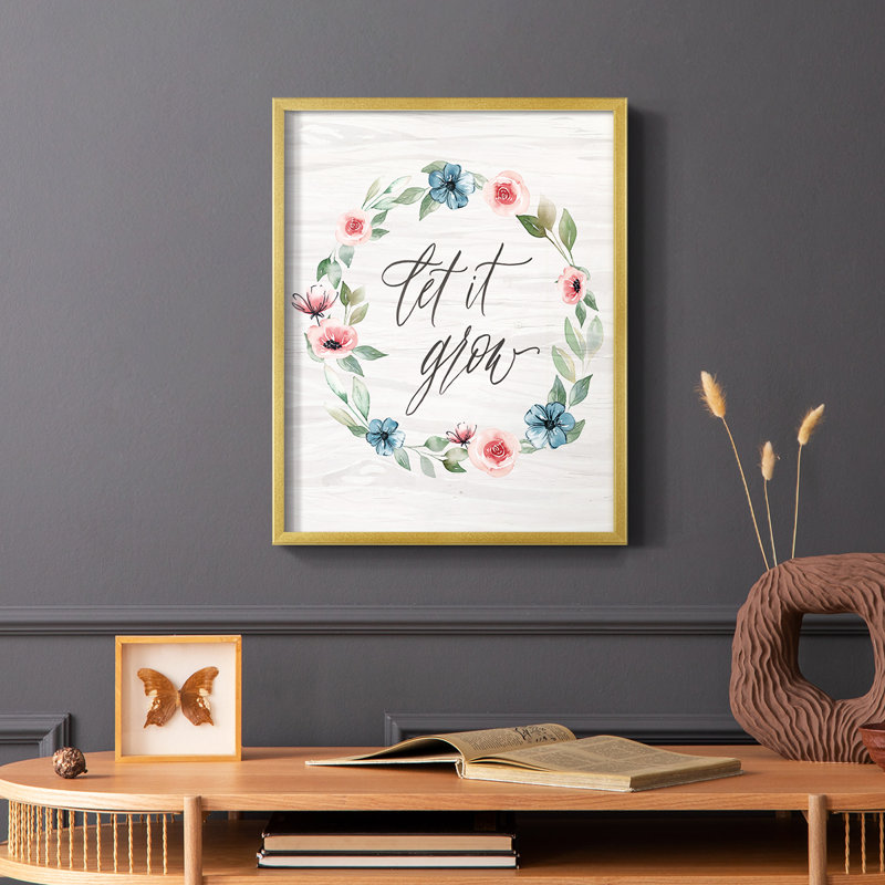 Let It Grow Framed Print - Solid Wood, 10" H x 8" W
