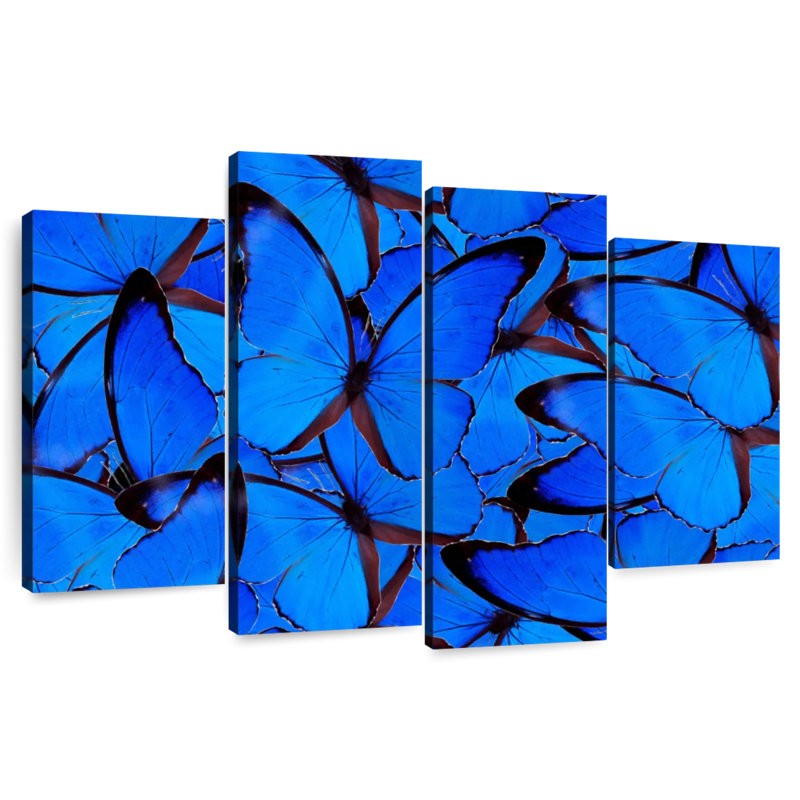Brampt Blue Butterflies, 27" H x 43" W