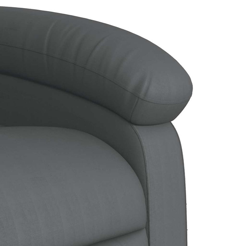Fauteuil inclinable vidaXL, dossier / repose-pieds réglable, cuir, Similicuir gris