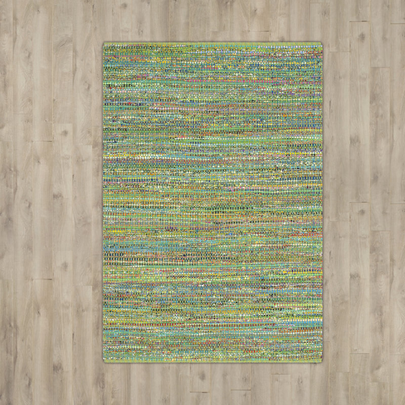 Millia Hand Tufted Cotton Abstract Rug, Rectangle 5' x 8'