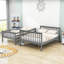 Lit superposé simple au-dessus de double avec 3 tablettes Rasime-104447223