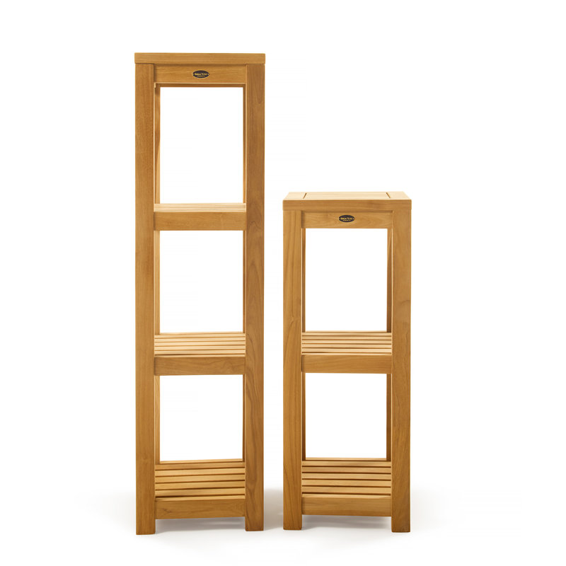 Chrstine 3 Piece Teak Tiered Shelf