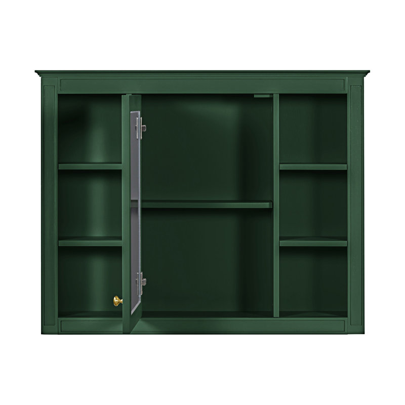 Armoire à pharmacie murale avec miroir, Vert