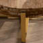 Table basse moderne d'épissure rétro moderne, plateau en bois de sapin avec pieds croisés-1131747783-1299563951