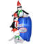 Décoration gonflable de Noël pour boîte aux lettres 6 pi North Pole avec pingouins et bonhomme de neige | Idée de cadeau