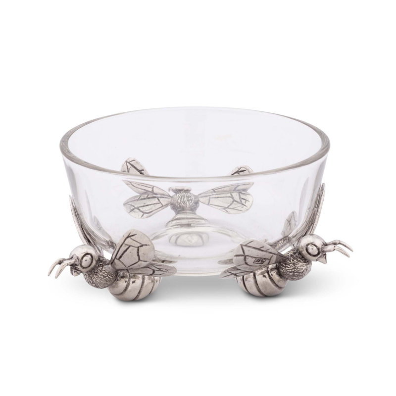 Arche Of Bees Glass Dessert Bowl