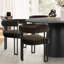 Ensemble de table de salle à manger pour 4 personnes Carlen avec table ronde de 52 po et 4 chaises rembourrées en velours-104562067
