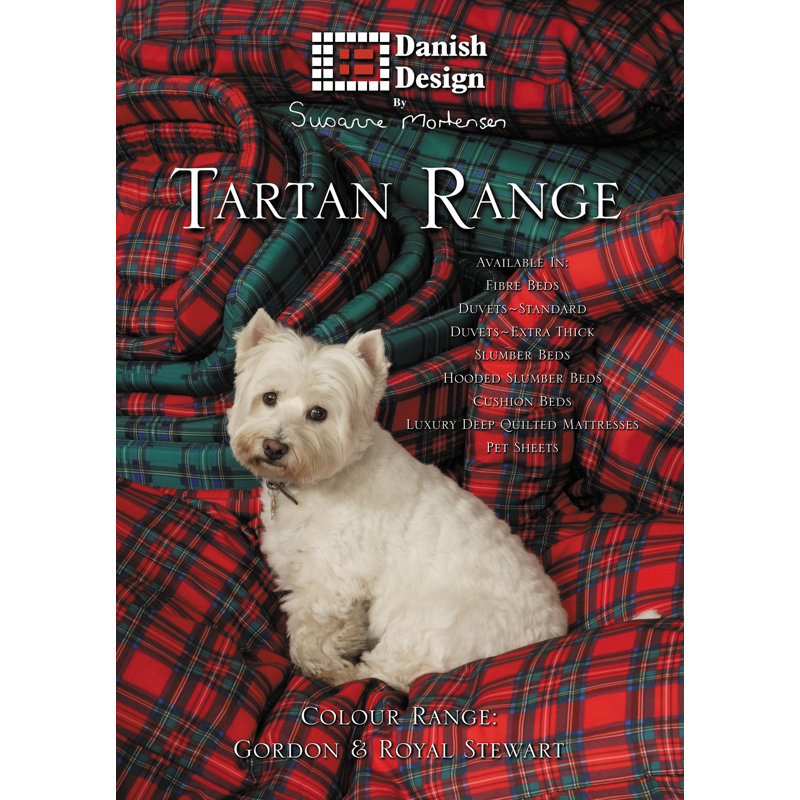 Royal Stewart Tartan Polyester Pet Bed, Medium (71cm x 98cm)