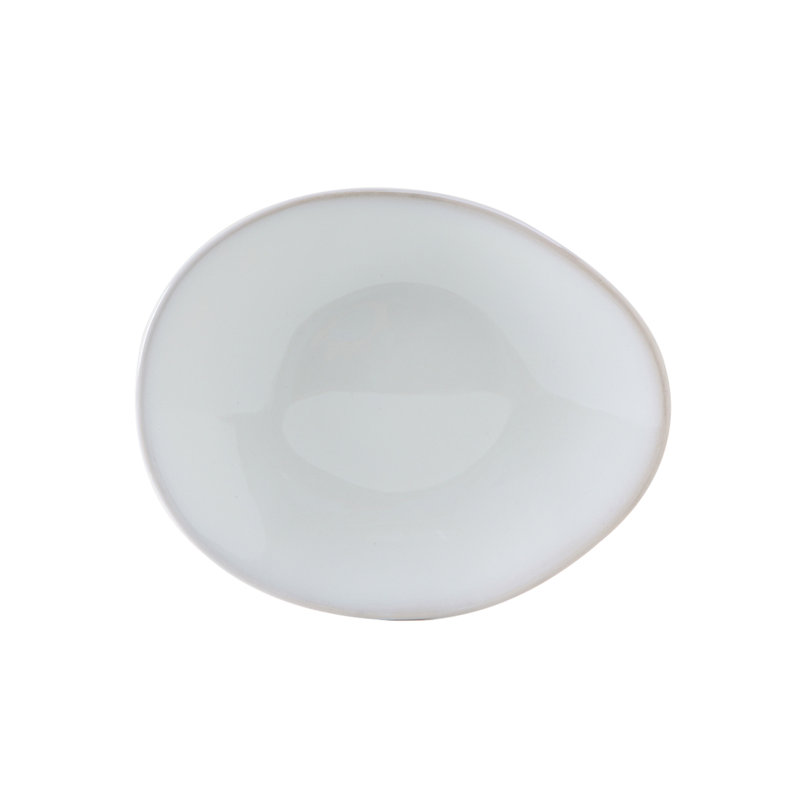 Artisan Ellipse Dessert Plate, Agave White