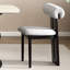 Chaises de salle à manger simples et confortables en velours d'agneau