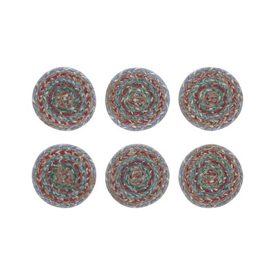 Ensemble de sous-verres en jute multi 6 6