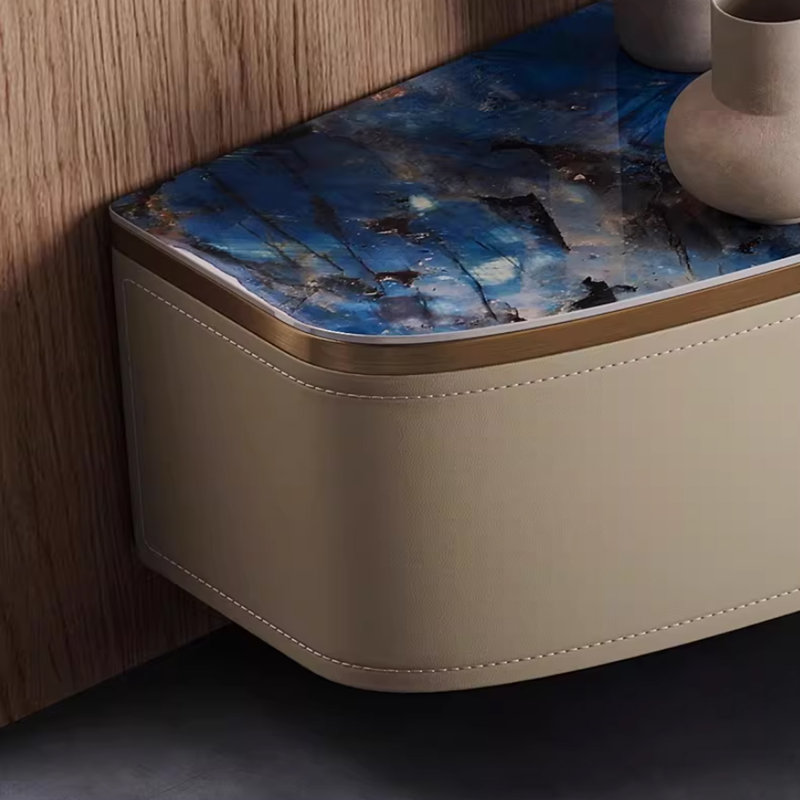 Meuble télé en bois manufacturé rétro, Bleu foncé, 78.74