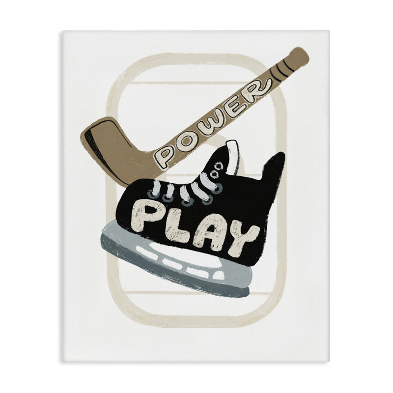 Toile de hockey Power Play, design par Connie Summers, H 30 po x l 24 po