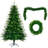 Pre-Lit Aspen Fir Artificial Christmas Tree With Wreath & Garland,Grass  Xmas Tree With 380 Multi-Colour LED Lights, 11 Lighting Modes, 861 PE Branch Tips, For Indoor Holiday Decor