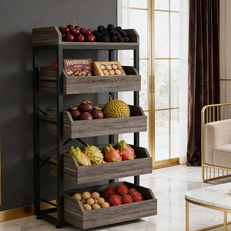 Basket Stand,Fruit And Vegetable Storage Rack