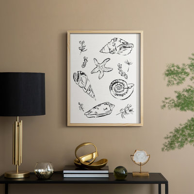 Sea Spirals II Framed Print - Solid Wood