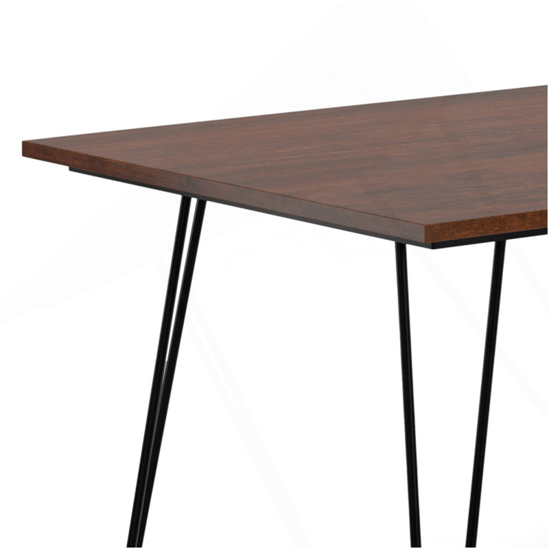 Table de salle à manger Hunter en terre d'ombre brune, Brun