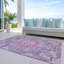 Machine Washable Indoor/Outdoor Claudian ACN1236 Purple Rug-103718875