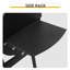 Barbecue au charbon de baril extérieur de 39,4 po, barbecue avec zone de cuisson avec roulettes de rangement pour la cuisine de jardin