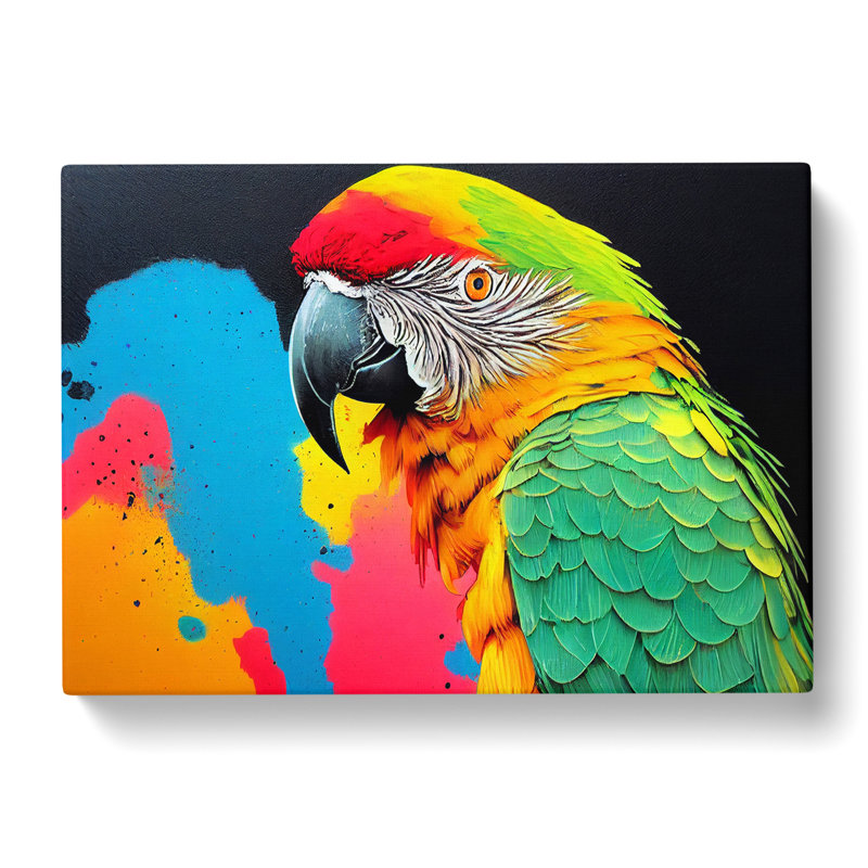 Painted Parrot Vol.3 - Wrapped Canvas, 50cm H x 76cm W x 3cm D