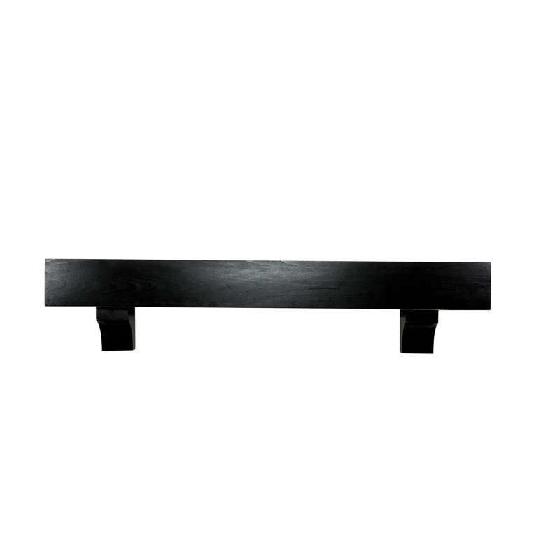 Tablette de cheminée Dulcia, H 6,5 po x l 48 po x P 6 po, Noir patiné