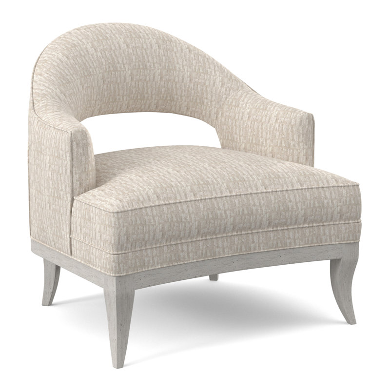 Fauteuil Mariposa, Bisque, Viscose brume blanche