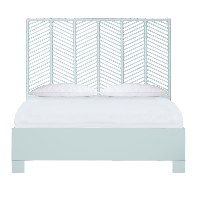 Lit plateforme Liam, Grand, Bleu clair