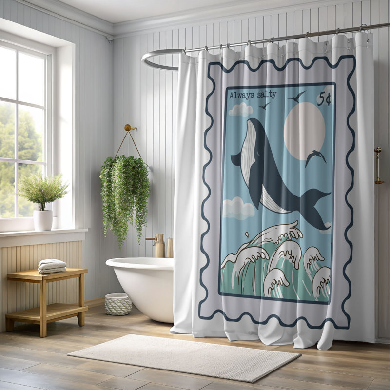 Tarlisha Shower Curtain, 74"H x 71"W