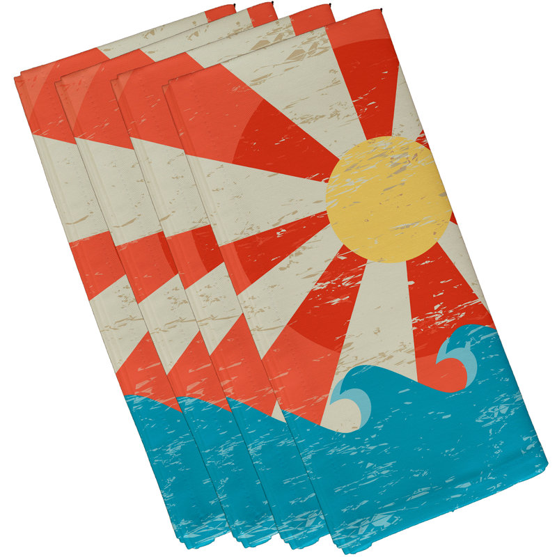 Ensemble de serviettes 4 pièces Almeida, L 18 po x L 18 po, Orangé