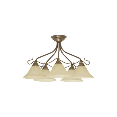 Ewing Glass Semi Flush Mount