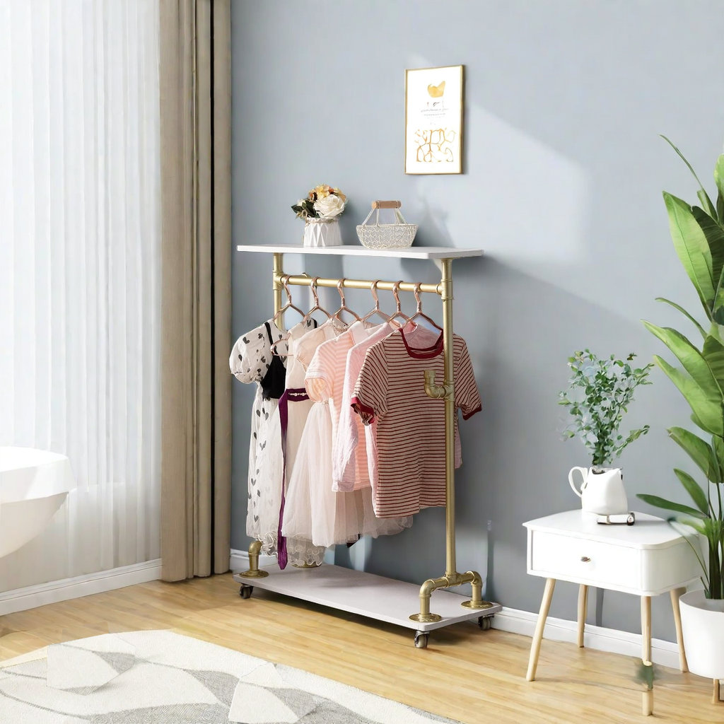 Williston Forge Kids Dress Up Rack, Child Garment Racks, Kids Clothing ...