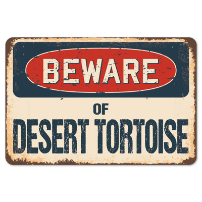 Décalcomanie - Tortue du désert_Mise en garde sur la tortue du désert