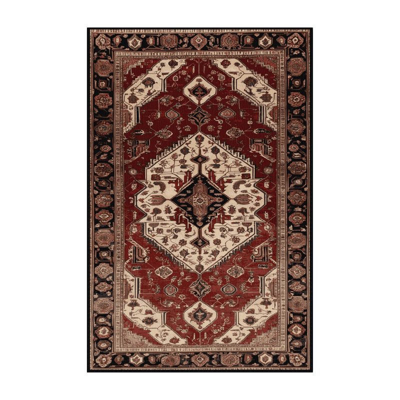 Tapis brun lavable à la machine, Rectangulaire 2 pi x 3 pi