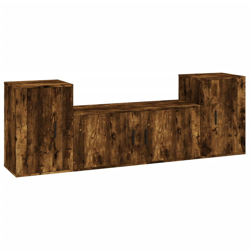 Avalene TV Stand, 15.8"H x 39.4"L x 13.6"W, Smoked Oak