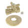 Kingston Brass Vintage 1/2-Inch FIP x 1/2 or 7/16-Inch Slip Joint Quarter-Turn Straight Stop Valve with Flange