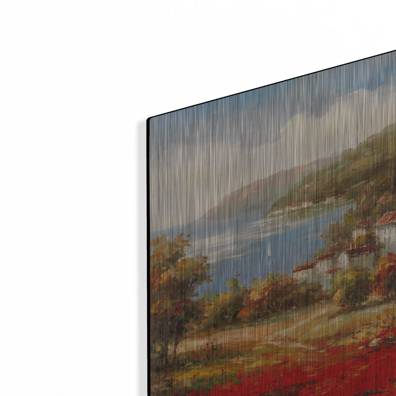 Lark Manor ™ «Poppy Harbor» par Marino, art mural en métal, H 24 po x l 16 po