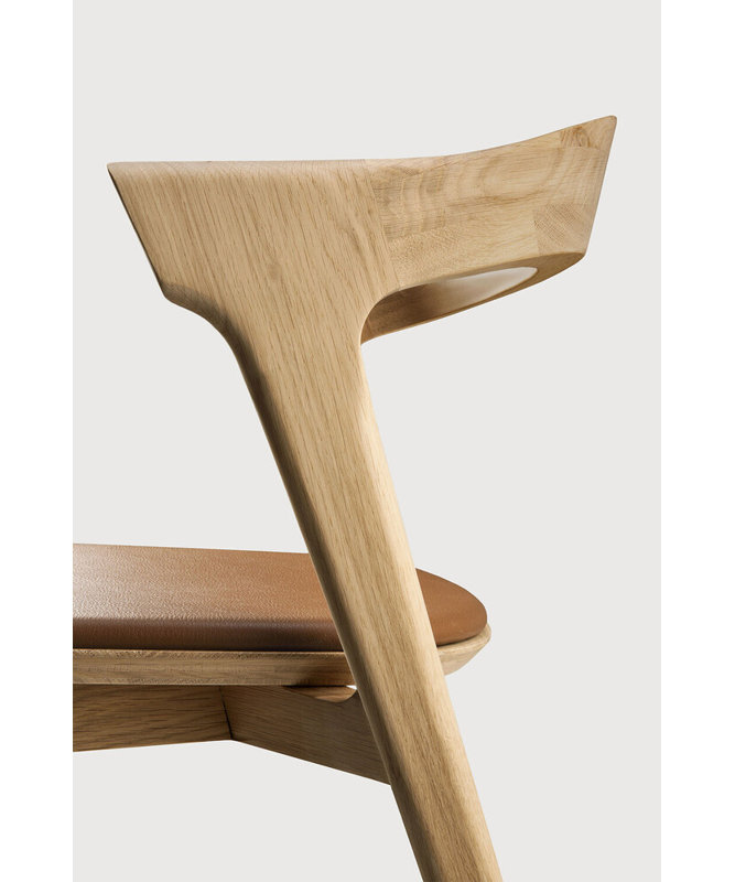 Bok Leather Dining Chair, Cognac Leather, Oak