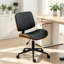 Chaise de bureau moderne sans accoudoirs, chaise de bureau à roulettes minimaliste, chaise d'ordinateur, chaise de bureau pivotante élégante