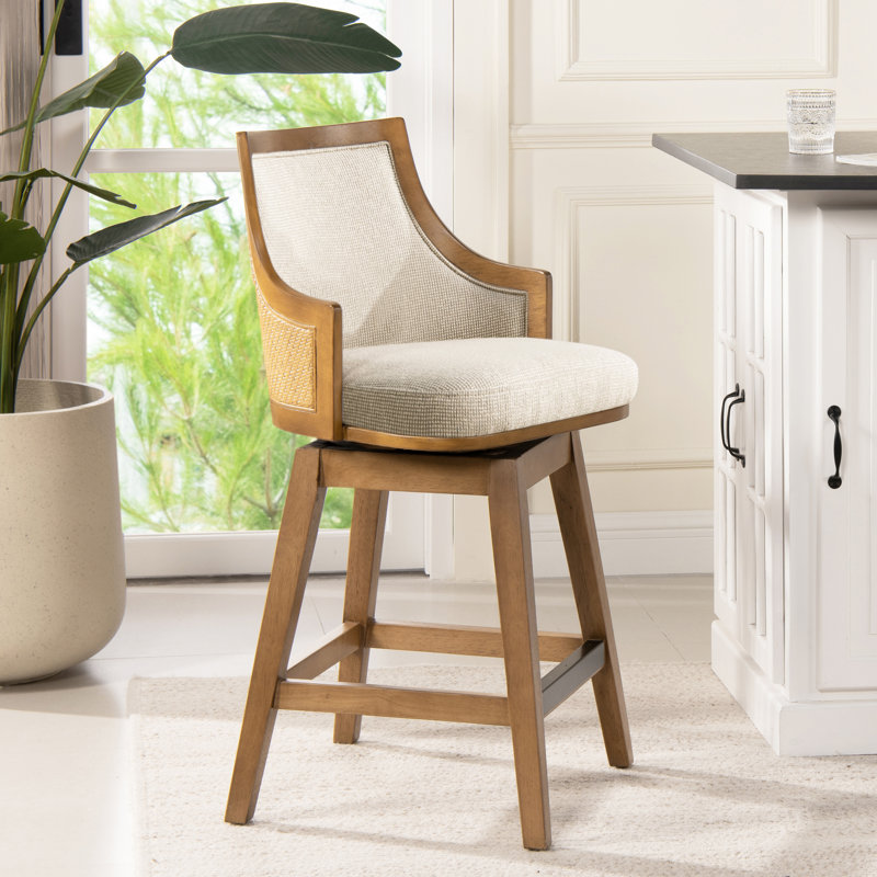 Akershus Swivel Stool, Taupe Beige, Counter Stool (26" Seat Height)