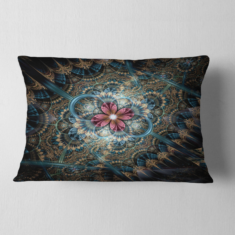 Coussin lombaire floral fractal