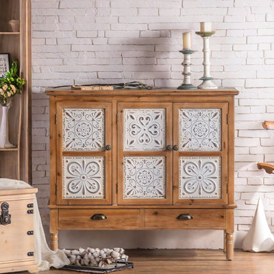 Armoires d'appoint en bois massif rétro