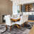 Bionda Geometric Area Rug in Cream/Black/Gray-703947713