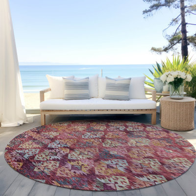 Tapis orange intérieur / extérieur Helissa 