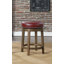 Tabouret pivotant et court en bois massif Hassanah-177031230-177031231