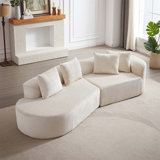 Comfortable Oversized Sectional Sofa with Plush Pillows for Relaxation