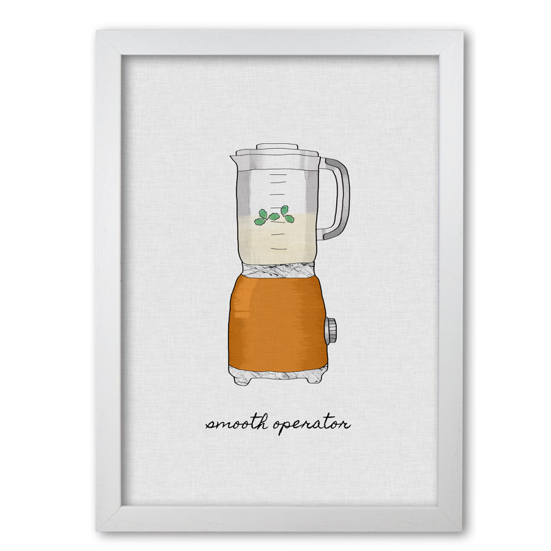 Smooth Operator - Print, 60 cm H x 42 cm W x 5 cm D, White Grain Frame