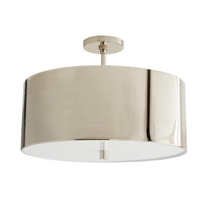 3 - Light 19.5 " Drum Semi Flush Mount