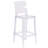 Imca Counter Stool with Square Back in Transparent Crystal - Wedding Chairs-19313026