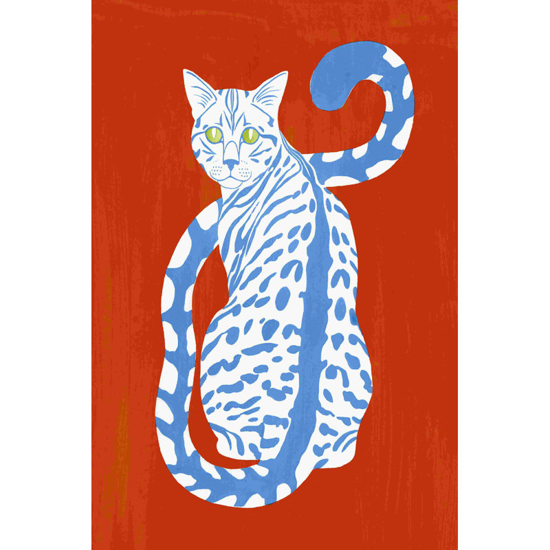 Complementary House Cat II - peinture sur toile tendue, H 48 po x l 32 po